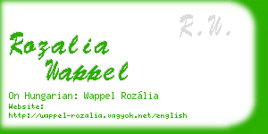 rozalia wappel business card
